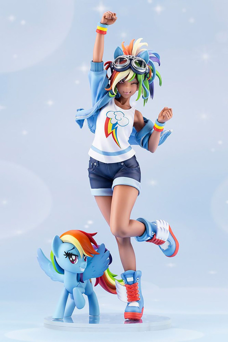 Bonecos 3d style manga anime women my little pony rainbow dash loli style caricato Modello di stampa 3D .c4d .max .obj .3ds .fbx .stl .blend 