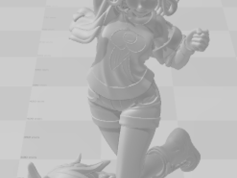 Bonecos 3d style manga anime women my little pony rainbow dash loli style caricato Modello di stampa 3D