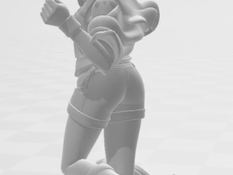 Bonecos 3d style manga anime women my litle poney raibow dash lolli style caricato 3D Print Model