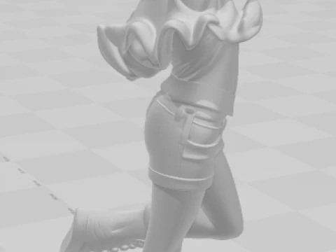 Bonecos 3d style manga anime women my litle poney raibow dash lolli style caricato 3D Print Model
