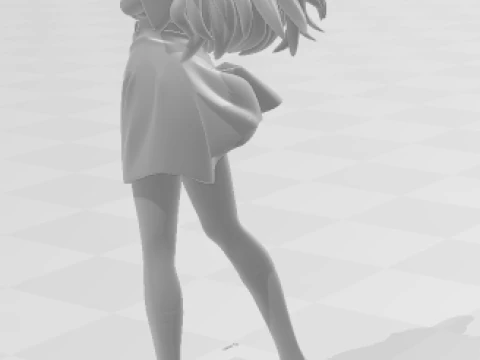 Bonecos 3d style manga anime women asuka lolli style caricato 3D Print Model