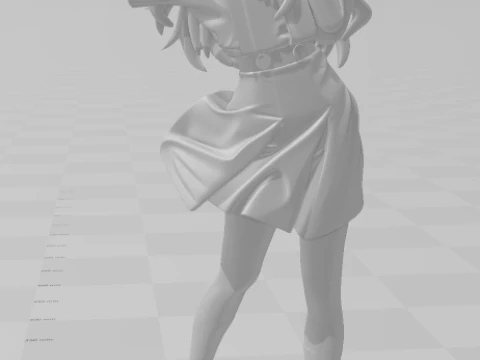 Bonecos 3d style manga anime women asuka lolli style caricato 3D Print Model