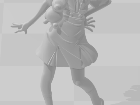 Bonecos 3d стиль манга аниме женщины Аска Лолли стиль карикато 3D Принт Модель