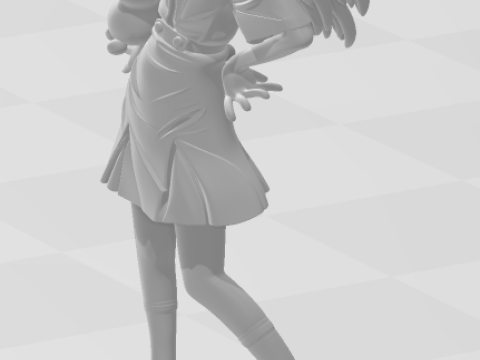 Bonecos 3d стиль манга аниме женщины Аска Лолли стиль карикато 3D Принт Модель