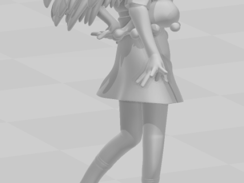 Bonecos 3d стиль манга аниме женщины Аска Лолли стиль карикато 3D Принт Модель