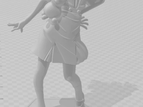 Bonecos 3d style manga anime women asuka lolli style caricato 3D Print Model