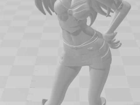 Bonecos 3d style manga anime women asuka lolli style caricato 3D Print Model