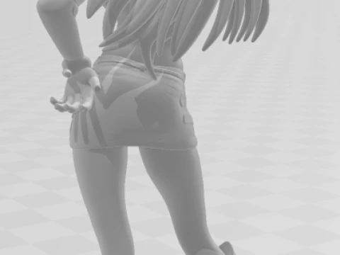 Bonecos 3d style manga anime women asuka lolli style caricato 3D Print Model