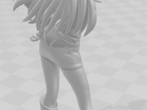 Bonecos 3d style manga anime women asuka lolli style caricato 3D Print Model