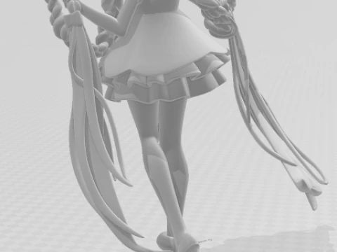 Bonecos 3d style manga anime women hatsune miku lolli style caricato 3D Print Model