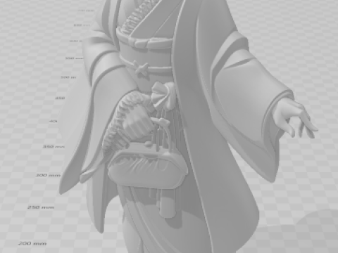 Bonecos 3D 风格漫画动漫 Shinobu kocho 风格 caricato 3D 打印模型