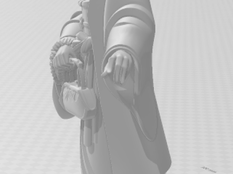 Bonecos 3D 风格漫画动漫 Shinobu kocho 风格 caricato 3D 打印模型