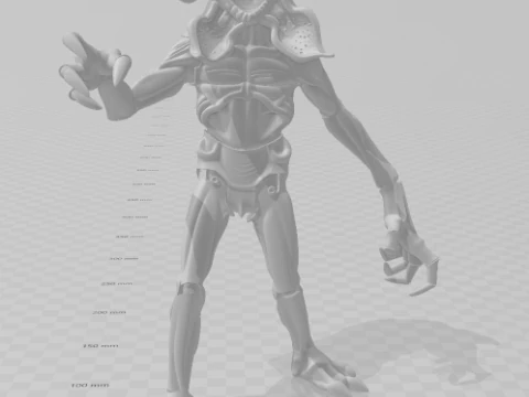 Bonecos 3d style manga anime stranger things demogorgon style caricato 3D Print Model