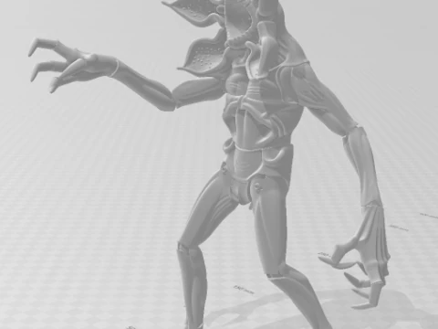 Bonecos 3d style manga anime stranger things demogorgon style caricato 3D Print Model