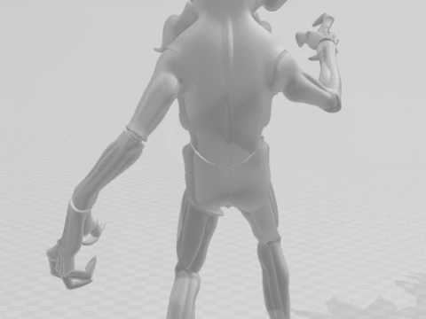 Bonecos 3d style manga anime stranger things demogorgon style caricato 3D Print Model
