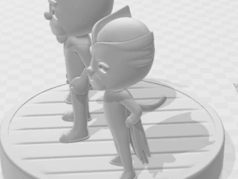 Bonecos 3d style manga anime pj mask style caricato 3D Print Model