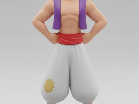 Bonecos 3d style manga anime aladin style caricato 3D Print Model