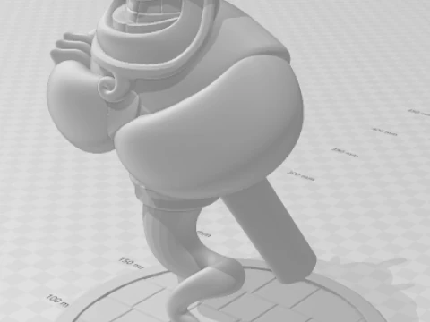 Bonecos 3d style manga anime aladin genio style caricato 3D Print Model