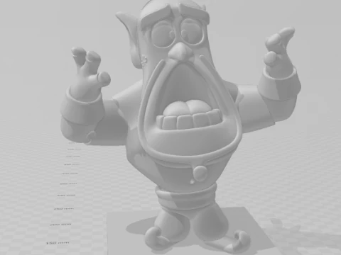 Bonecos 3d style manga anime aladin genio style caricato 3D Print Model