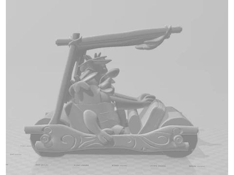 Bonecos 3d style manga anime car flinstone style caricato 3D Print Model