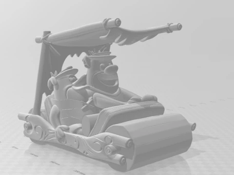Bonecos 3d style manga anime car flinstone style caricato 3D Print Model