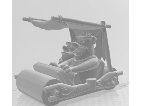 Bonecos 3d style manga anime car flinstone style caricato 3D Print Model