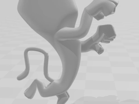Bonecos 3d style manga anime madagascar alex style caricato 3D Print Model