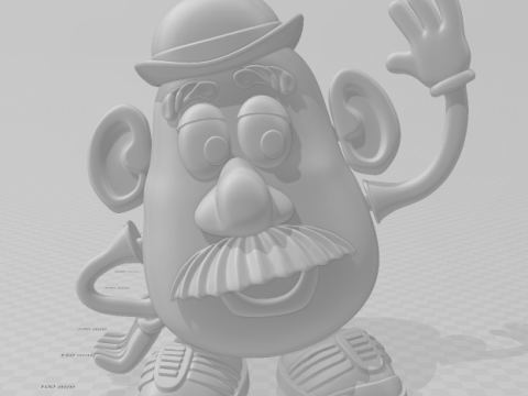 Bonecos 3d стиль манга аниме история игрушек мистер картофель стиль карикато 3D Принт Модель