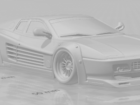 Bonecos 3d style manga anime car ferrari libert walk style caricato 3D Print Model