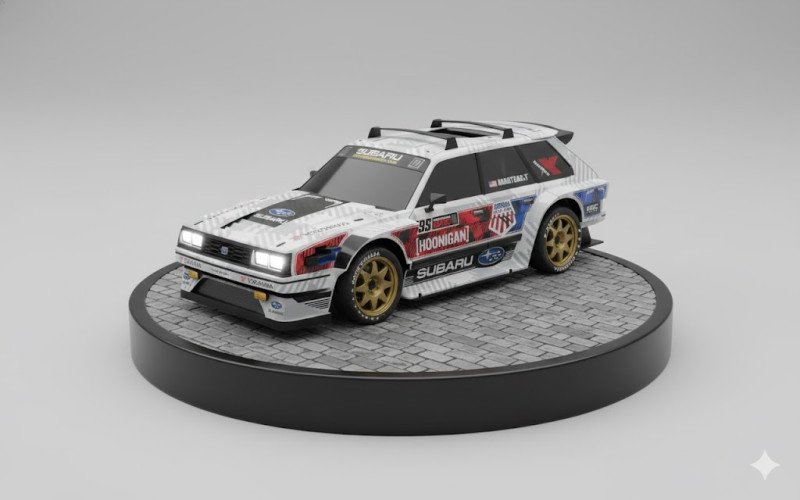 Bonecos 3d style manga anime subaru hoonigan pastrana style caricato 3D Print Model .c4d .max .obj .3ds .fbx .stl .blend