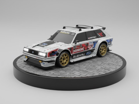 Bonecos 3D 风格漫画动漫斯巴鲁 Hoonigan Pastrana 风格 caricato 3D 打印模型