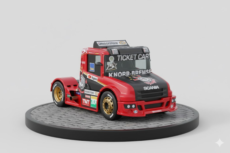 Bonecos 3d style manga anime car truck race style caricato 3D Print Model .c4d .max .obj .3ds .fbx .stl .blend