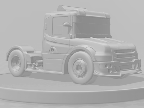 Bonecos 3d style manga anime car truck race style caricato 3D Print Model