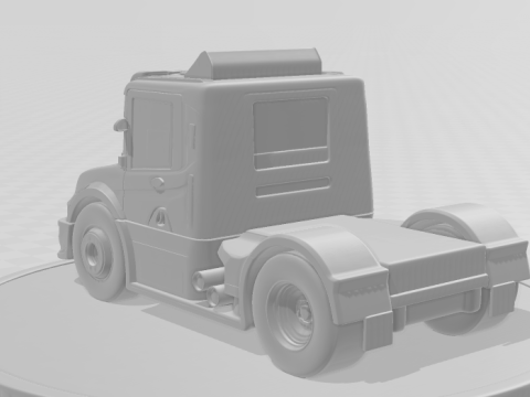 Bonecos 3d style manga anime car truck race style caricato 3D Print Model