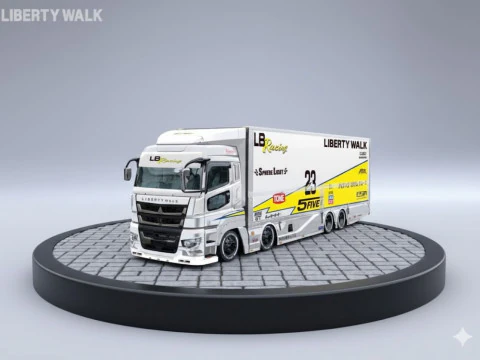 Bonecos 3d style manga anime car truck race style caricato 3D Print Model