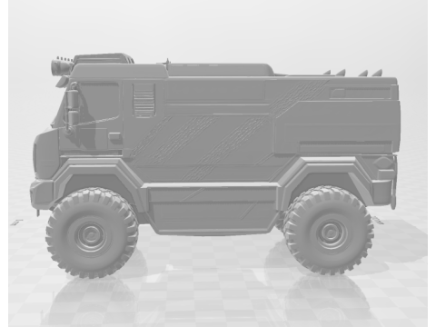 Bonecos 3d style manga anime car truck race style caricato 3D Print Model