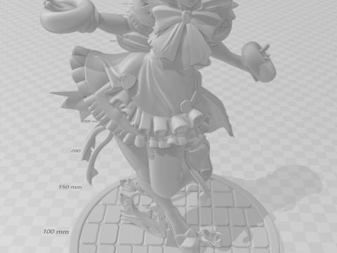 Bonecos 3d style manga anime women lolli style caricato 3D Print Model