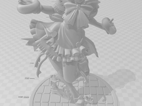 Bonecos 3d style manga anime women lolli style caricato 3D Print Model