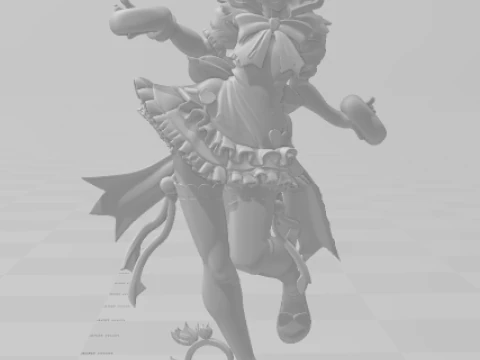 Bonecos 3d style manga anime women lolli style caricato 3D Print Model
