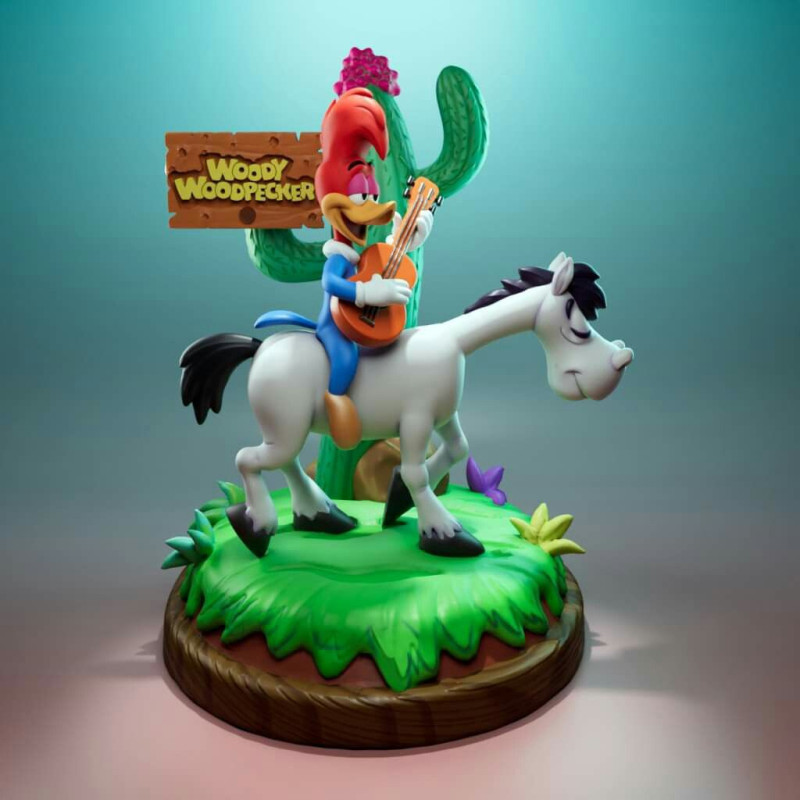 Bonecos 3d style manga anime wood woodpecker pica pau style caricato 3D Print Model .c4d .max .obj .3ds .fbx .stl .blend