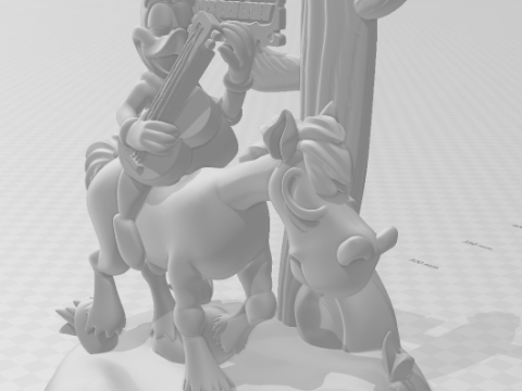 Bonecos 3d style manga anime wood woodpecker pica pau style caricato 3D Print Model