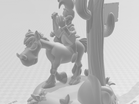 Bonecos 3d style manga anime wood woodpecker pica pau style caricato 3D Print Model