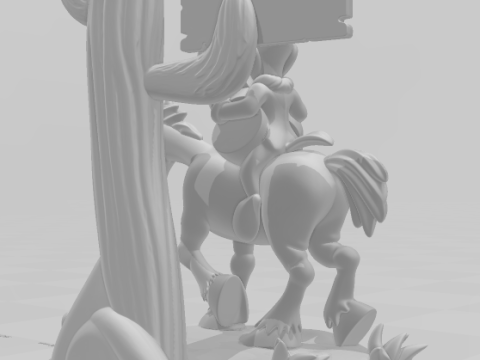 Bonecos 3d style manga anime wood woodpecker pica pau style caricato 3D Print Model