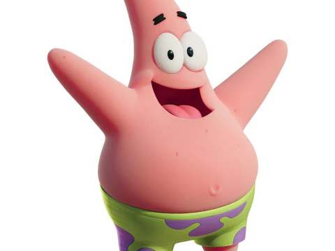 Bonecos 3d style manga anime sponge bob patrick star style caricato 3D Print Model