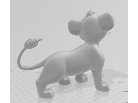 Bonecos 3d style manga anime simba o rei leo style caricato 3D Print Model
