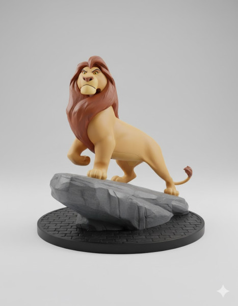 Bonecos 3D-Stil Manga Anime Simba O Rei Leao Stil Caricato 3D Druckmodell .c4d .max .obj .3ds .fbx .stl .blend 