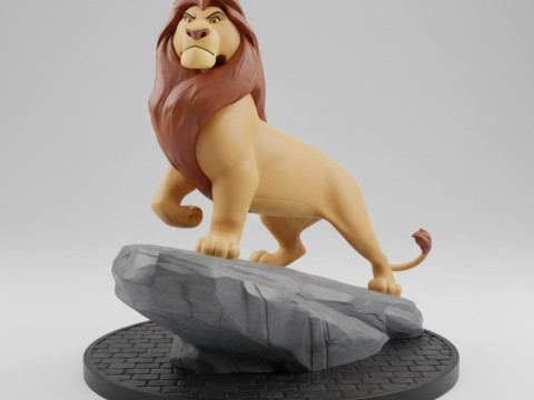 बोनकोस 3डी स्टाइल मंगा एनीमे सिम्बा ओ री लीओ स्टाइल कैरिकैटो 3D प्रिंट मॉडल