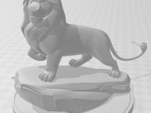 Bonecos 3D-Stil Manga Anime Simba O Rei Leao Stil Caricato 3D Druckmodell