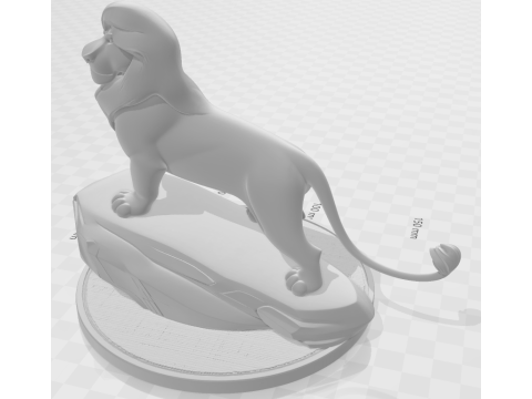Bonecos 3D-Stil Manga Anime Simba O Rei Leao Stil Caricato 3D Druckmodell