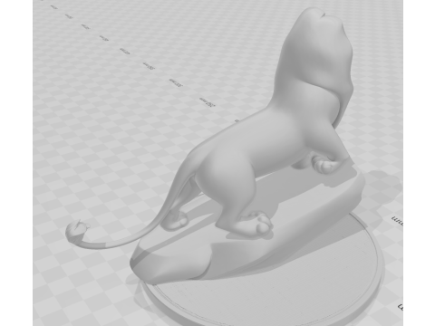Bonecos 3D-Stil Manga Anime Simba O Rei Leao Stil Caricato 3D Druckmodell